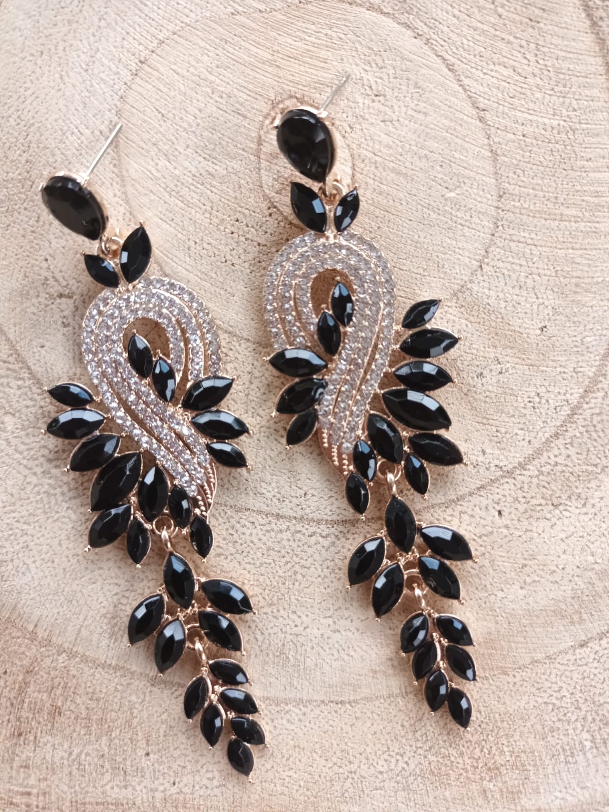 BOUCLES D'OREILLES PHAON NOIRE