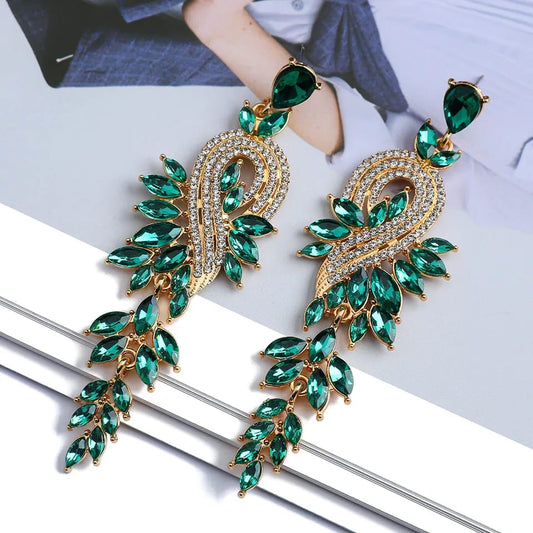 BOUCLES D'OREILLES PHAON VERT