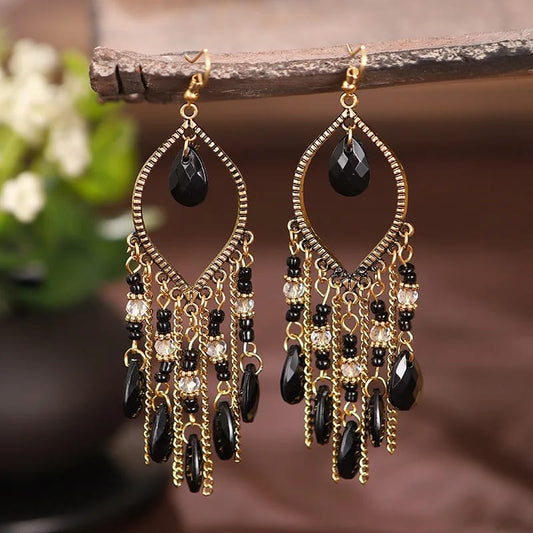 BOUCLES DOREILLES BOHEME NOIRE